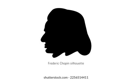 Frederic Chopin silhouette high quality vector