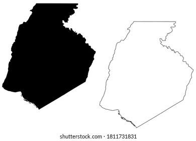 Frederick County, Maryland (U.S. county, United States of America, USA, U.S., US) map vector illustration, scribble sketch Frederick map