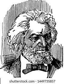 Frederick Douglass, vintage-gravierte Illustration