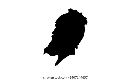 Frederick I, Holy Roman Emperor, black isolated silhouette