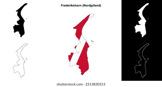 Conjunto de mapas da comuna de Frederikshavn