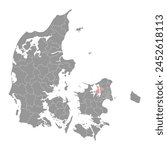 Frederikssund Municipality map, administrative division of Denmark. Vector illustration.
