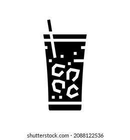 fredo coffee glyph icon vector. fredo coffee sign. isolated contour symbol black illustration