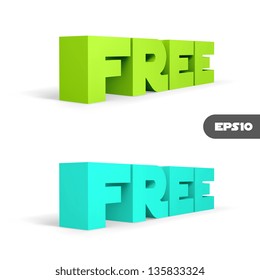 LIBRE. Ilustración vectorial 3d.