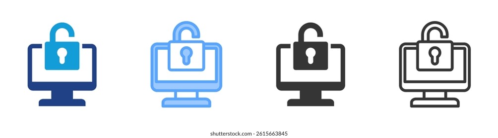 Free Access icon set multiple style collection