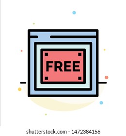 Free Access, Internet, Technology, Free Abstract Flat Color Icon Template