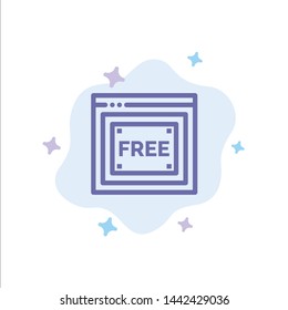 Free Access, Internet, Technology, Free Blue Icon on Abstract Cloud Background