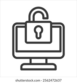 Free Access Outline Icon Vector Illustration