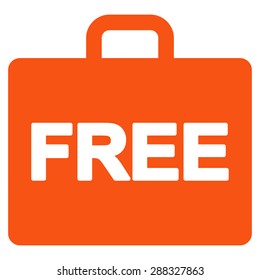 Free accounting icon from Business Bicolor Set. Vector style: flat symbols, orange color, rounded angles, white background.
