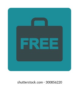 Free accounting icon. Vector style is soft blue colors, flat rounded square button on a white background.