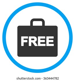 Free Accounting vector icon. Style is bicolor flat circled symbol, blue and gray colors, rounded angles, white background.
