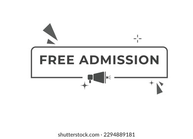 Botón de entrada libre. Burbuja de voz, entrada libre de rótulos