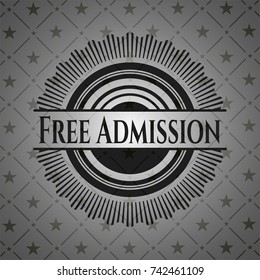 Free Admission dark emblem