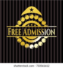 Free Admission gold badge