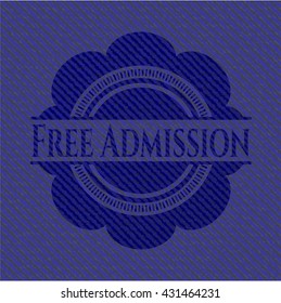 Free Admission jean background