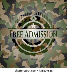 Free Admission on camo texture