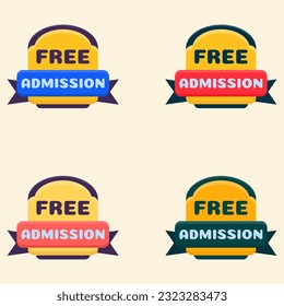 free admission open tag vector for school coaching university