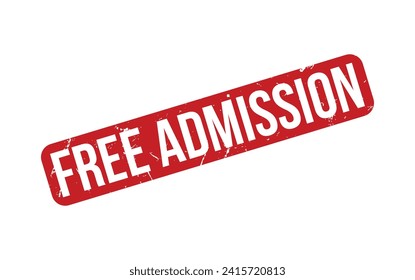 Free Admission rubber grunge stamp seal vector