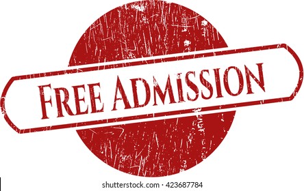 Free Admission rubber stamp