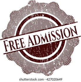 Free Admission rubber texture