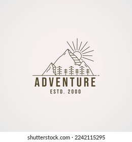 Free Adventurer Logo on the Mountain 