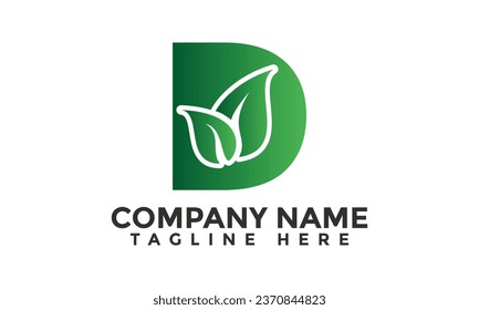 Free agriculture logo download. D-shaped logo. Agro farm in the form of a d. Farming D-Letter logo. Design a farm logo template