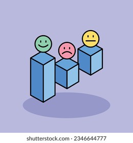 Kostenlose Analytics Vektorgrafik-Symbol-Illustration. Kundenerlebnissymbol-Konzept einzeln . flacher Cartoon-Stil