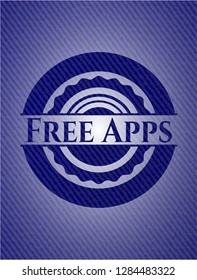 Free Apps badge with denim background