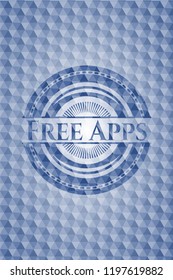 Free Apps blue polygonal emblem.