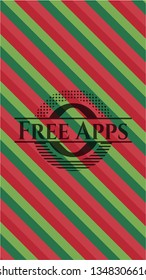 Free Apps christmas colors emblem.