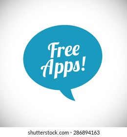 free apps design over white background, vector illustration