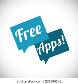 free apps design over white background, vector illustration