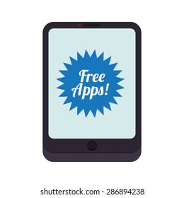 free apps design over white background, vector illustration