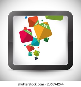 free apps design over white background, vector illustration
