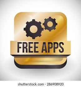 free apps design over white background, vector illustration