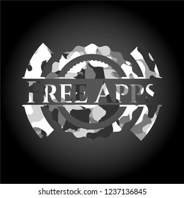Free Apps grey camo emblem