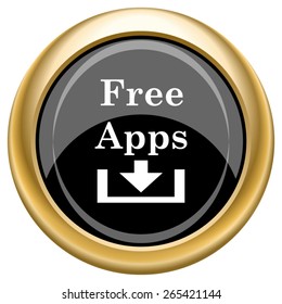 Free apps icon. Internet button on white  background. EPS10 Vector. 
