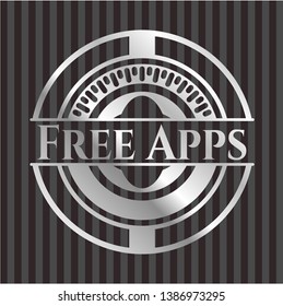 Free Apps silver badge. Vector Illustration. Mosaic.