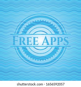 Free Apps water badge background. Vector Illustration. Detailed.