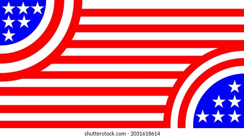 Free background with white red bule and star for Labor day