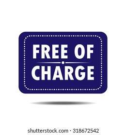 Free. Free Badge. Free Tag. Free Button. Free sticker. Vector Illustration