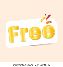 Free - Banner, Speech Bubble, Label, Ribbon Template. Vector Stock Illustration