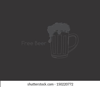 free beer illustration
