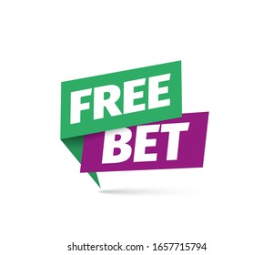 Free bet vector icon. Isolated sticker for gamble or sport betting.