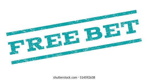 Free Bet watermark stamp. Text caption between parallel lines with grunge design style. Rubber seal stamp with dirty texture. Vector color ink imprint on a white background.