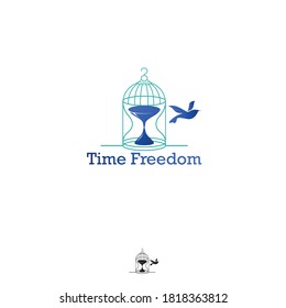 free bird cage logo template