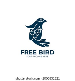 Free Bird Logo Design Template.Vector Illustration