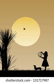 Free the bird, vector