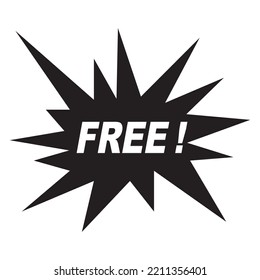 Free! black badge design. Vector black badge on white background.