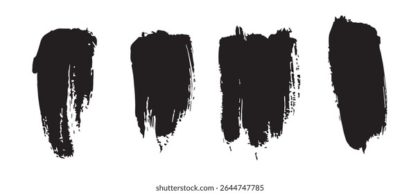 Free Black Ink Brush Strokes Texture Backgrounds for Design.